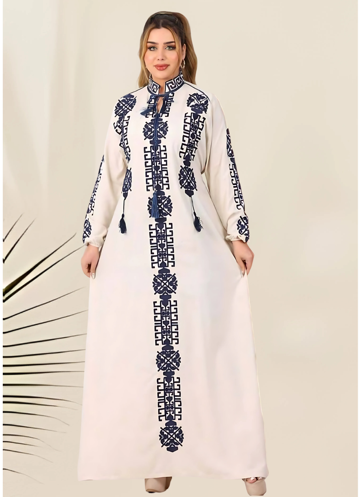 A1043 عبايه استقبال قطن شكل خليجي كود