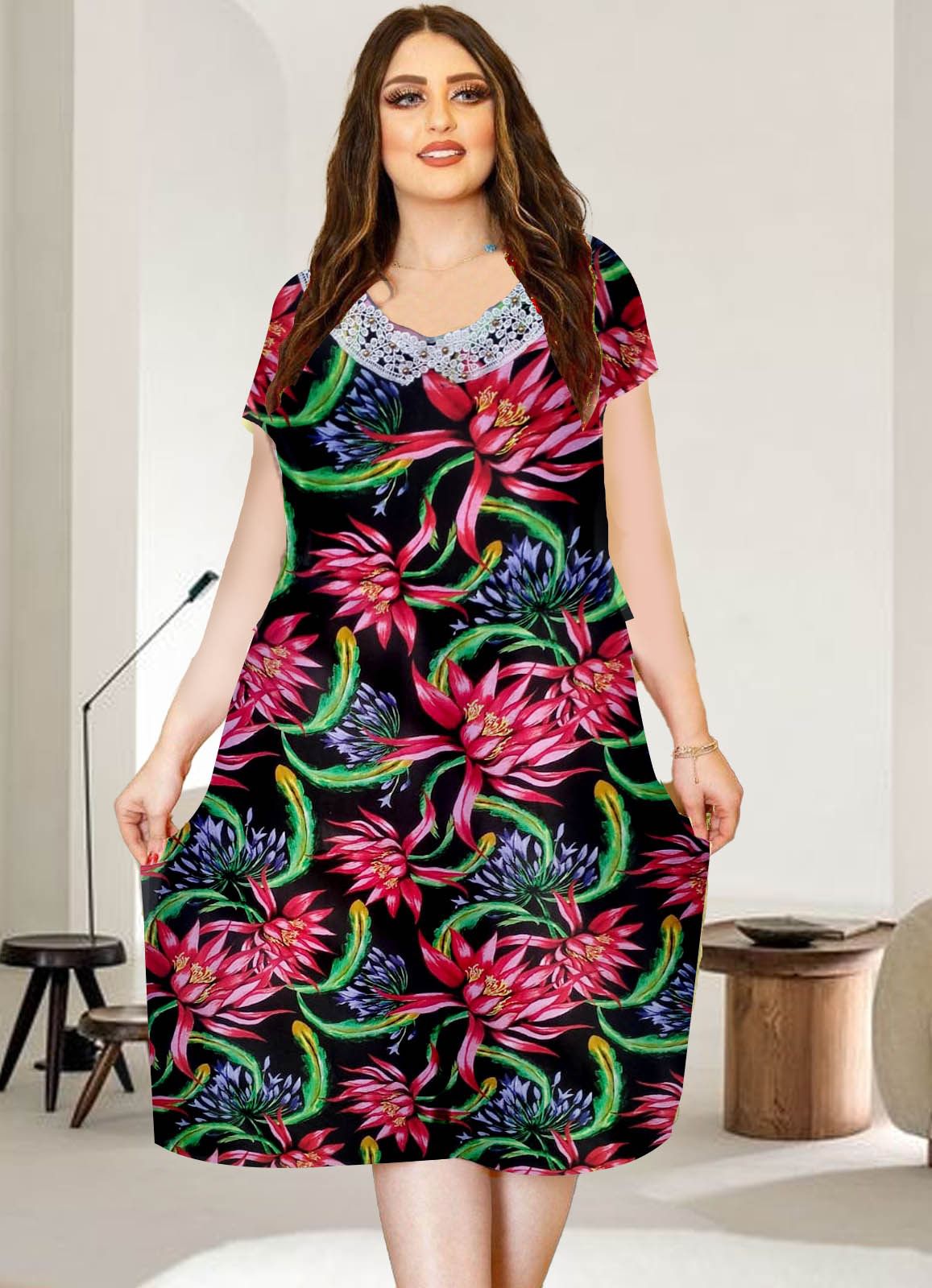 M S Y جلابية بيتي ناعمة صيفي كود 1007 من