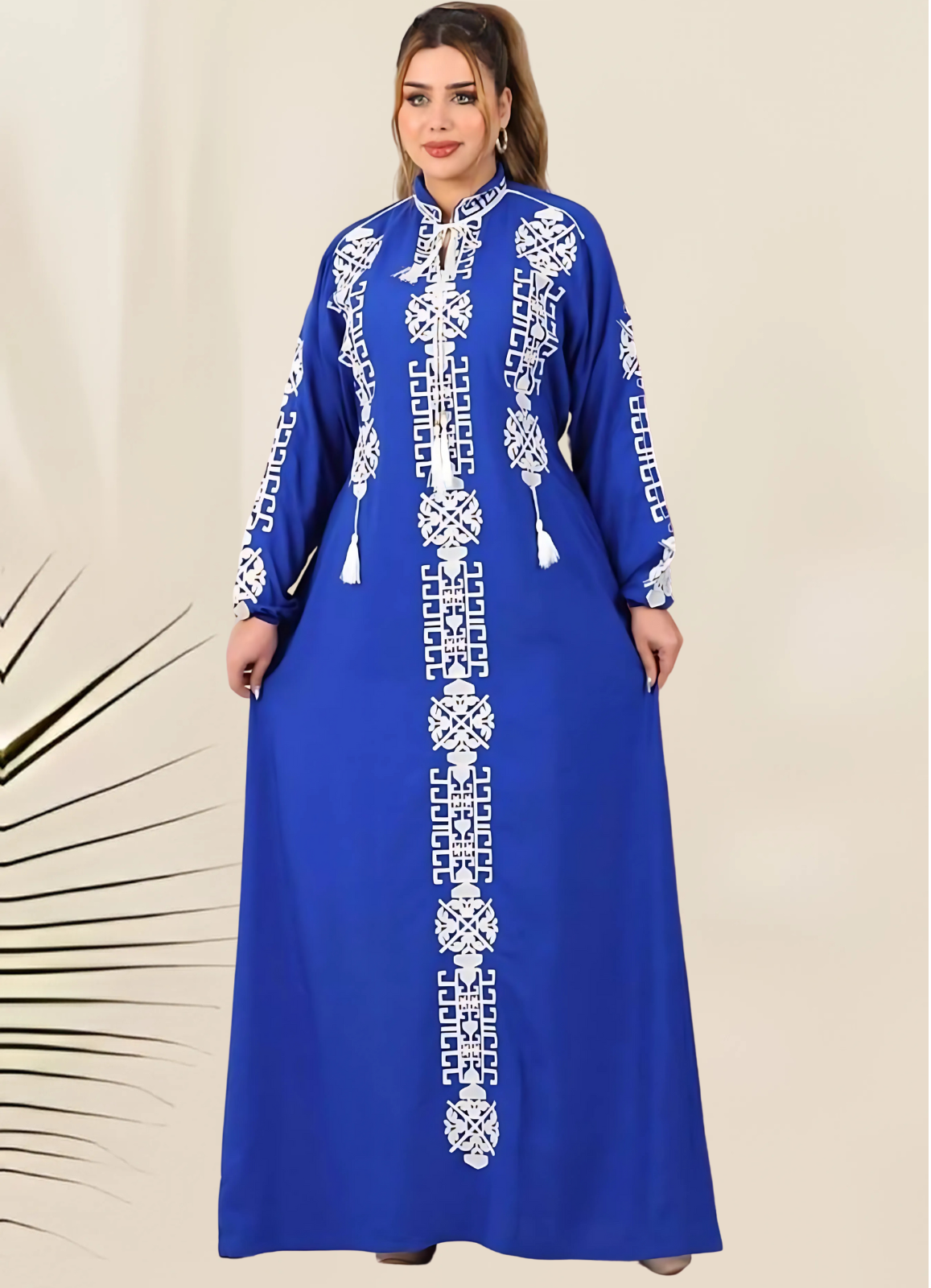 A1043 عبايه استقبال قطن شكل خليجي كود