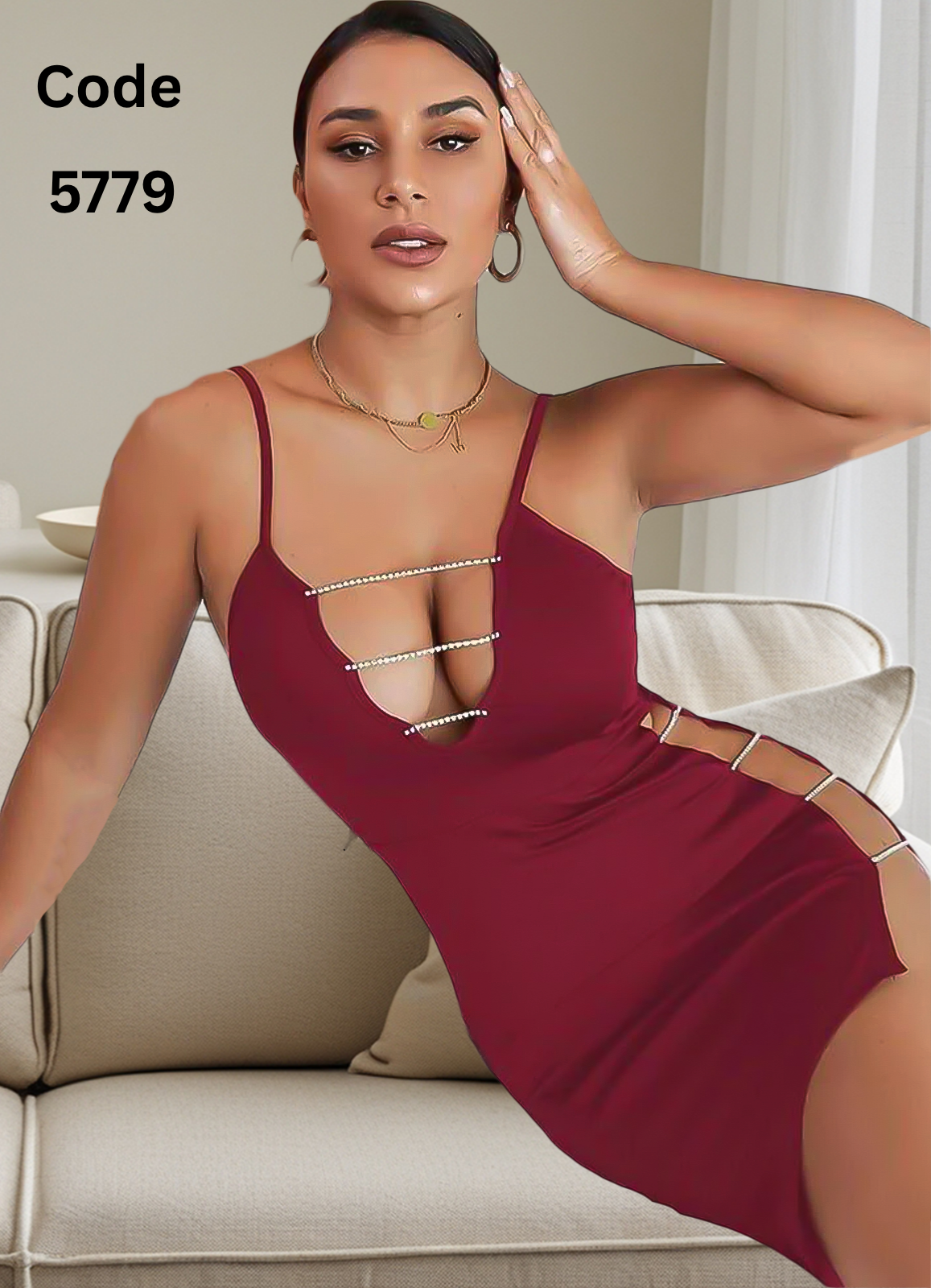 5779 لانجرى شيفون فري سايز كود