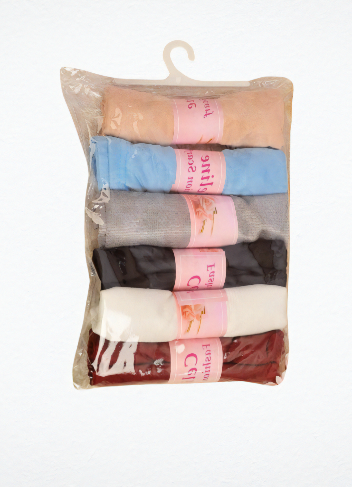 10H100 باكيت طرح حرير 6 الوان كود