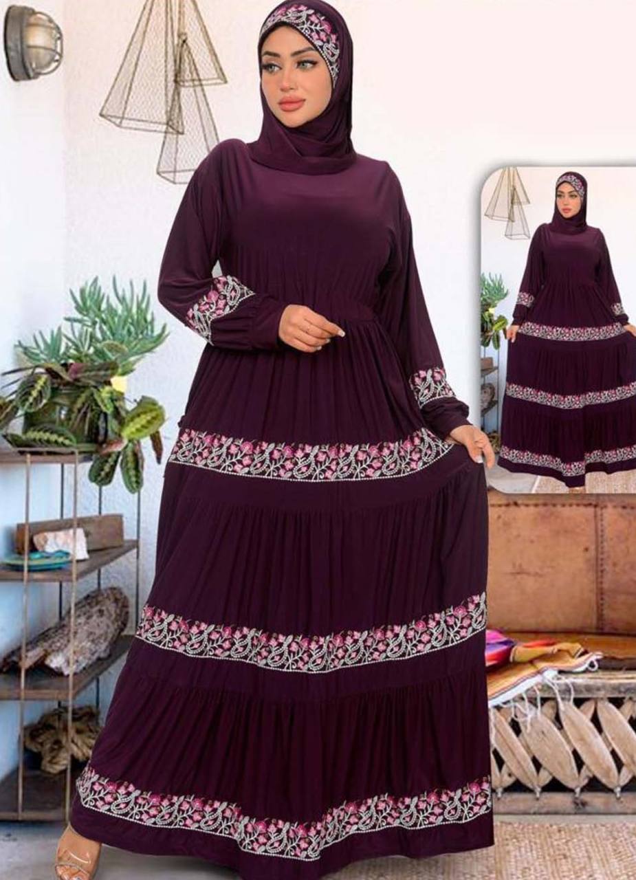 M S Y من S102 فستان محجبات موف