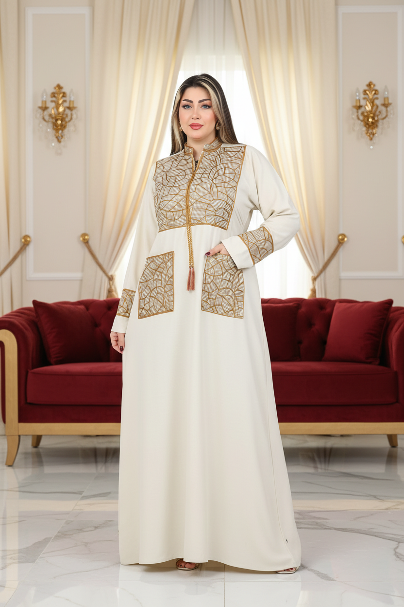 A1017 عبايه استقبال قطن كود