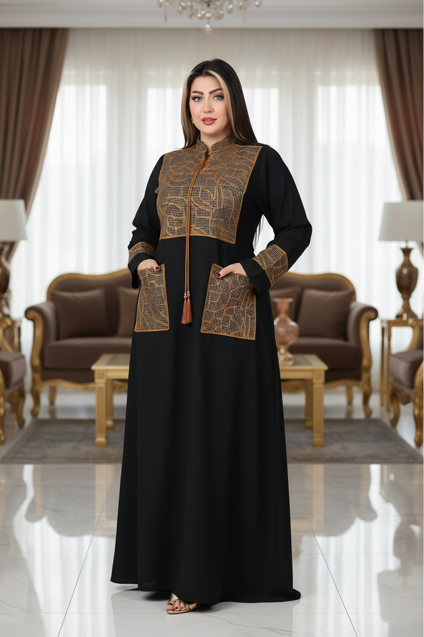 A1017 عبايه استقبال قطن كود