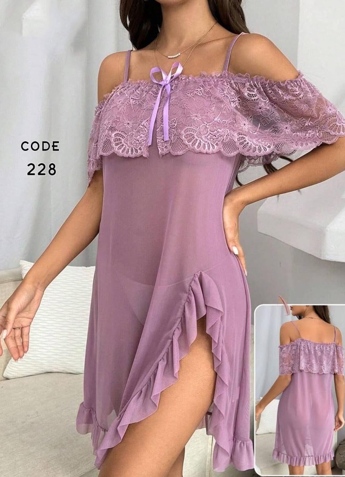 228 لانجرى شيفون فري سايز كود