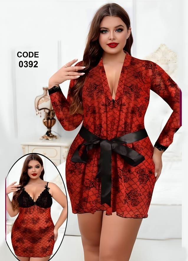 0392 لانجرى شيفون بيج سايز كود