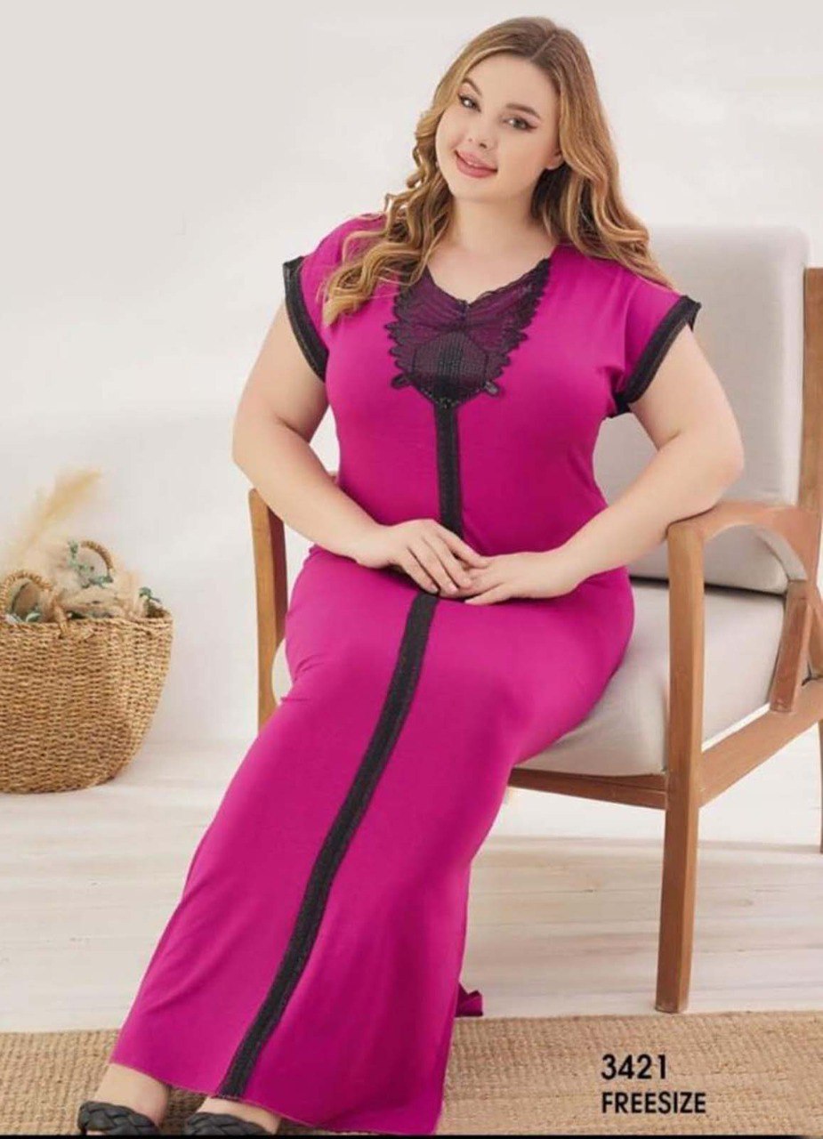 عبايه منزلي فري سايز تركي صيفي 3421 من لبسي