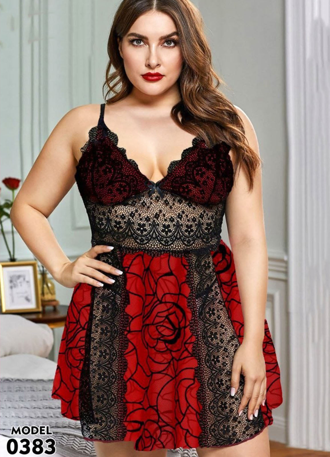 0383 لانجرى شيفون بيج سايز كود