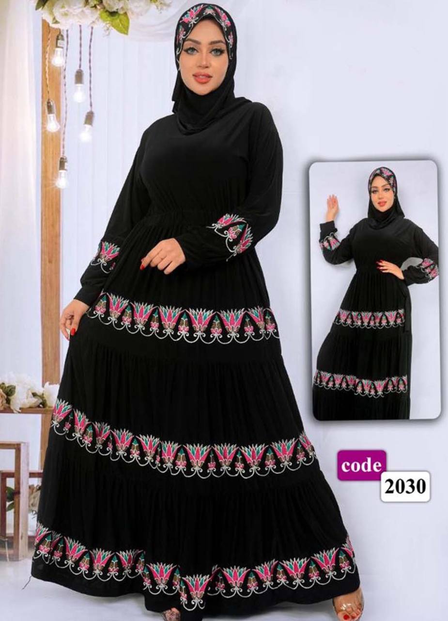 M S Y من S100 فستان محجبات اسود