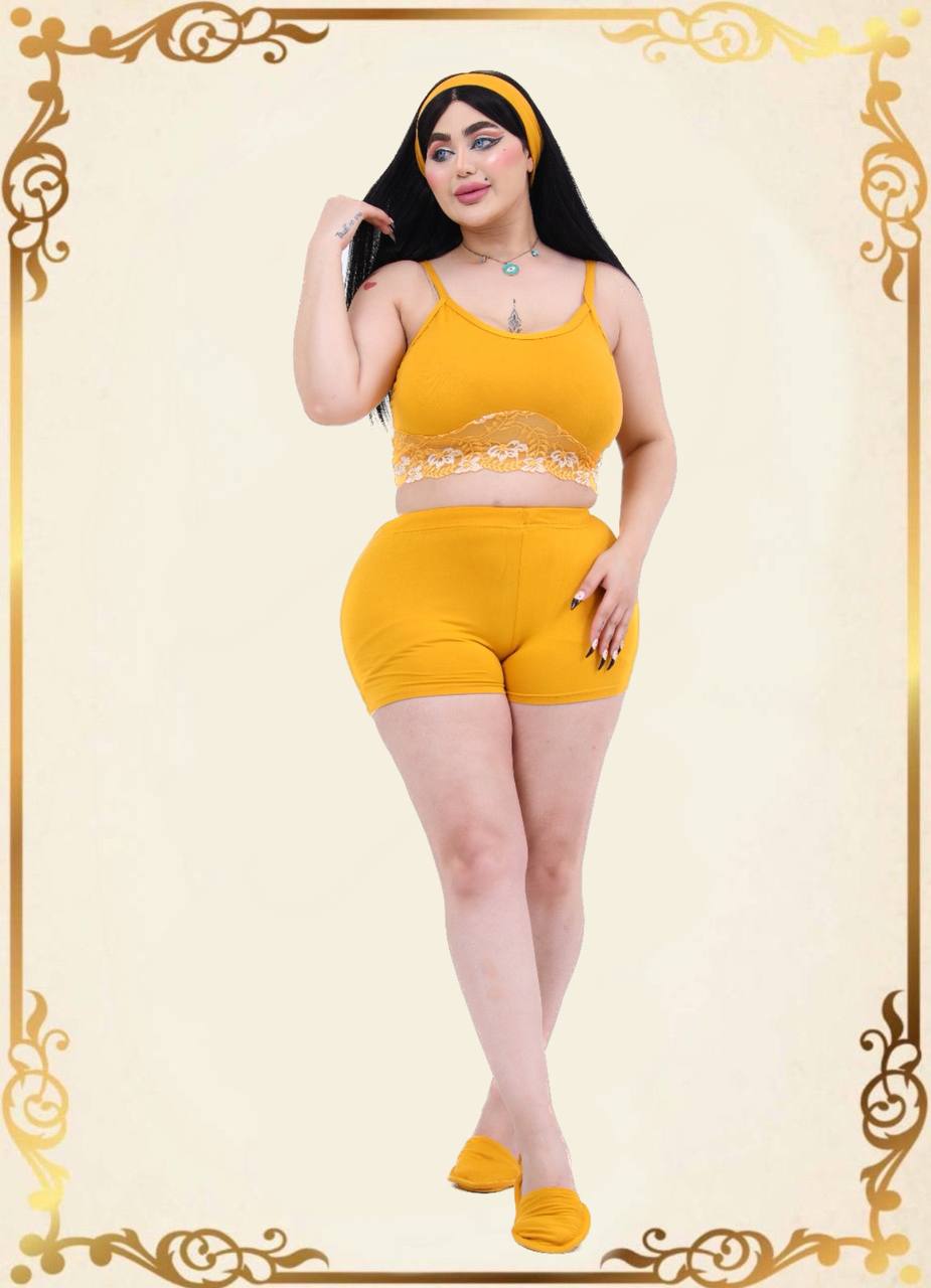 M S Y طقم 8 قطع 9017 لون اصفر من