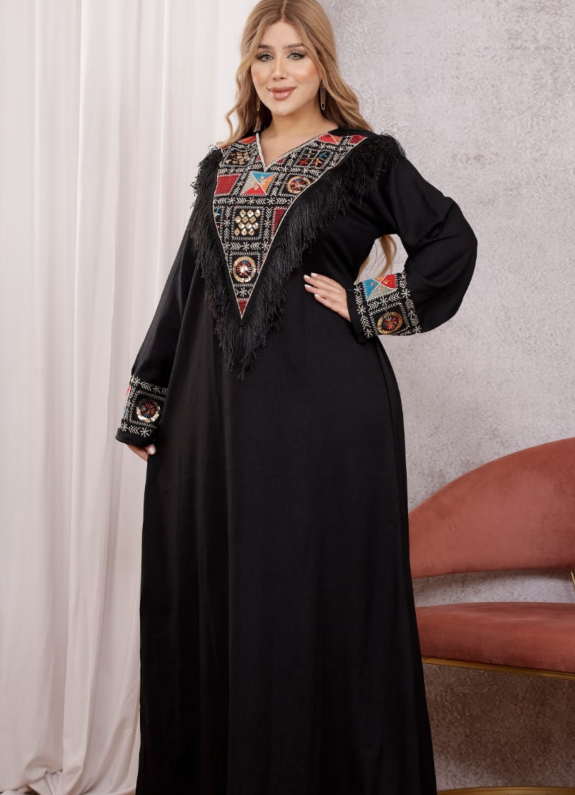 A1058 عبايه استقبال قطن كود