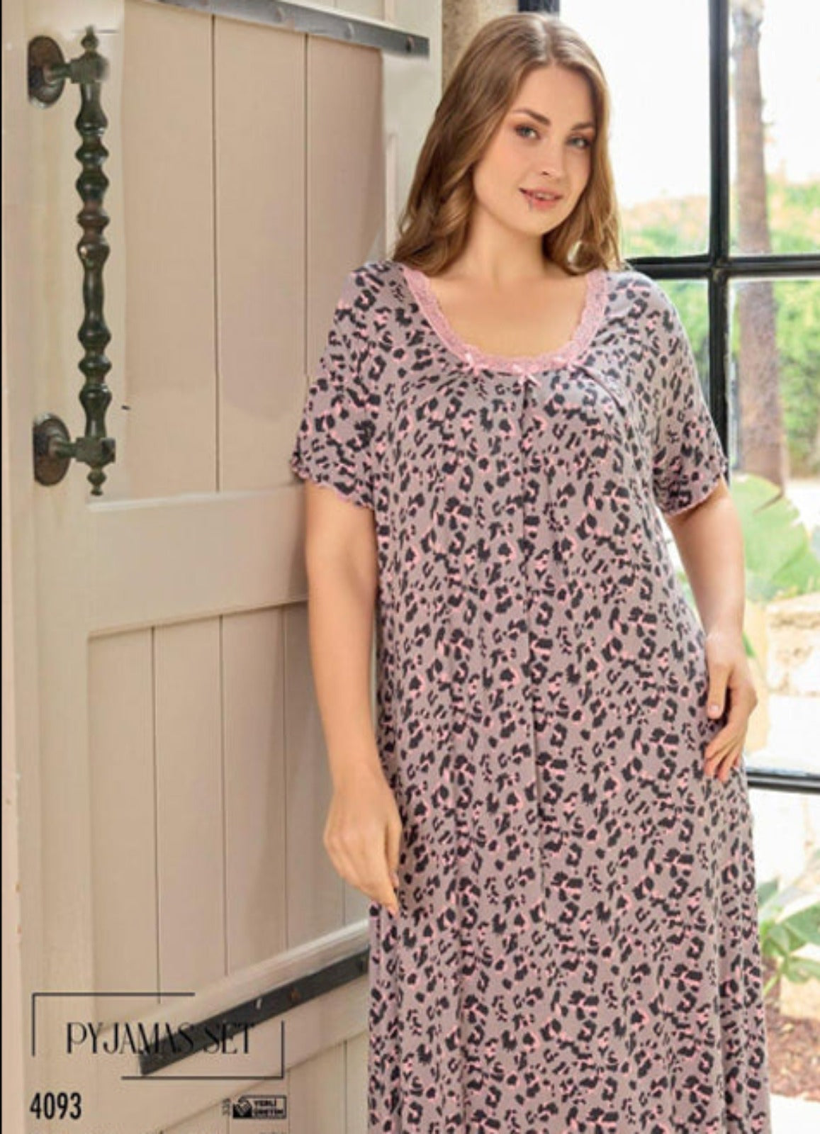 M S Y جلابية منزلي بيج سايز تركي صيفي 4093 من