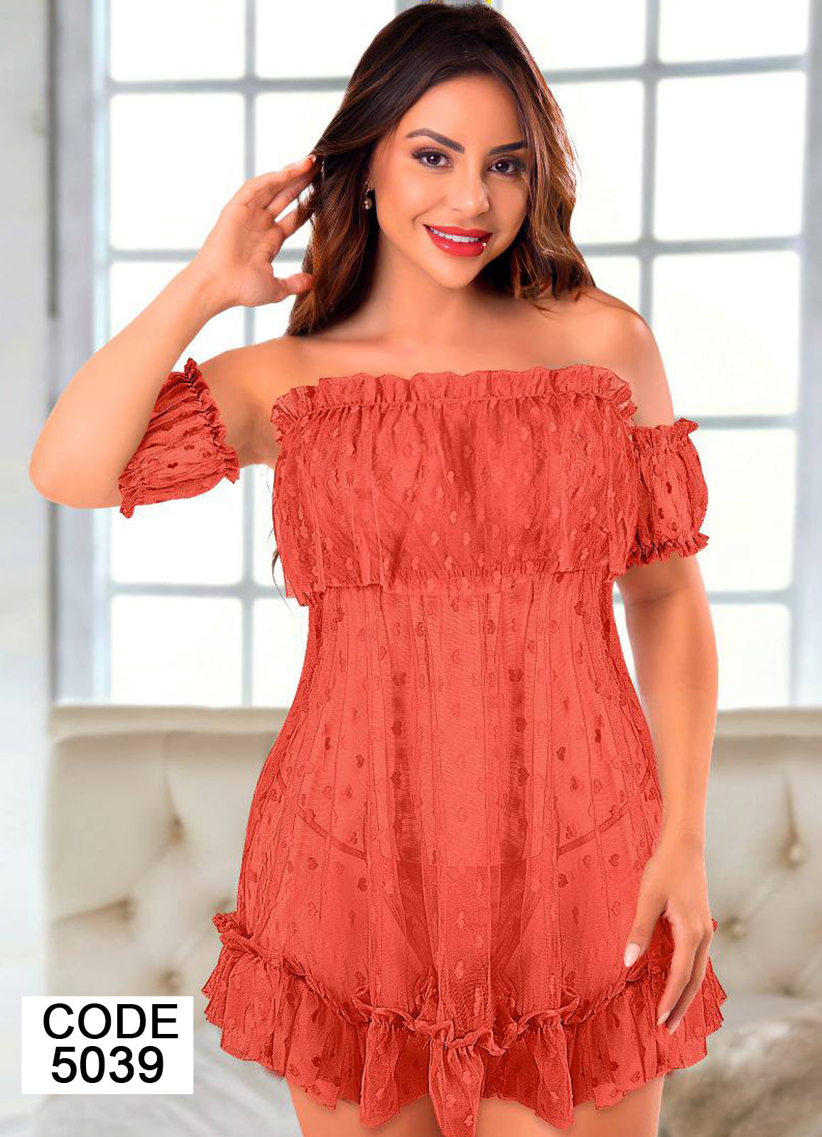 5039 لانجرى شيفون فري سايز كود