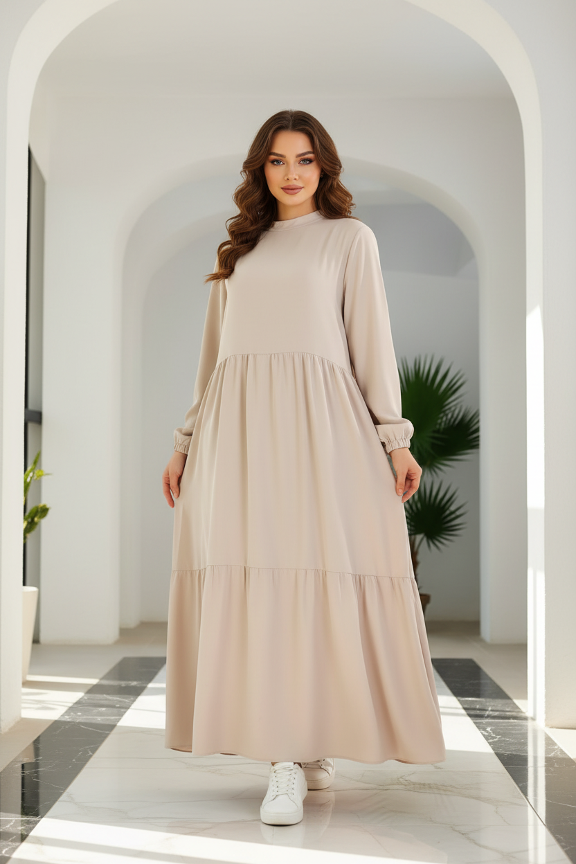 فستان محجبات كلوش كود 1501