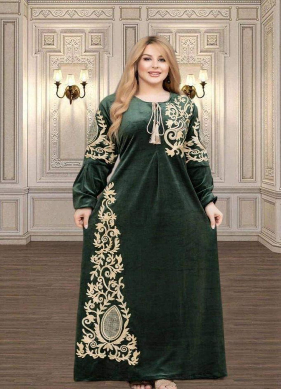 عباية بيتي شتوي قطيفة 6057