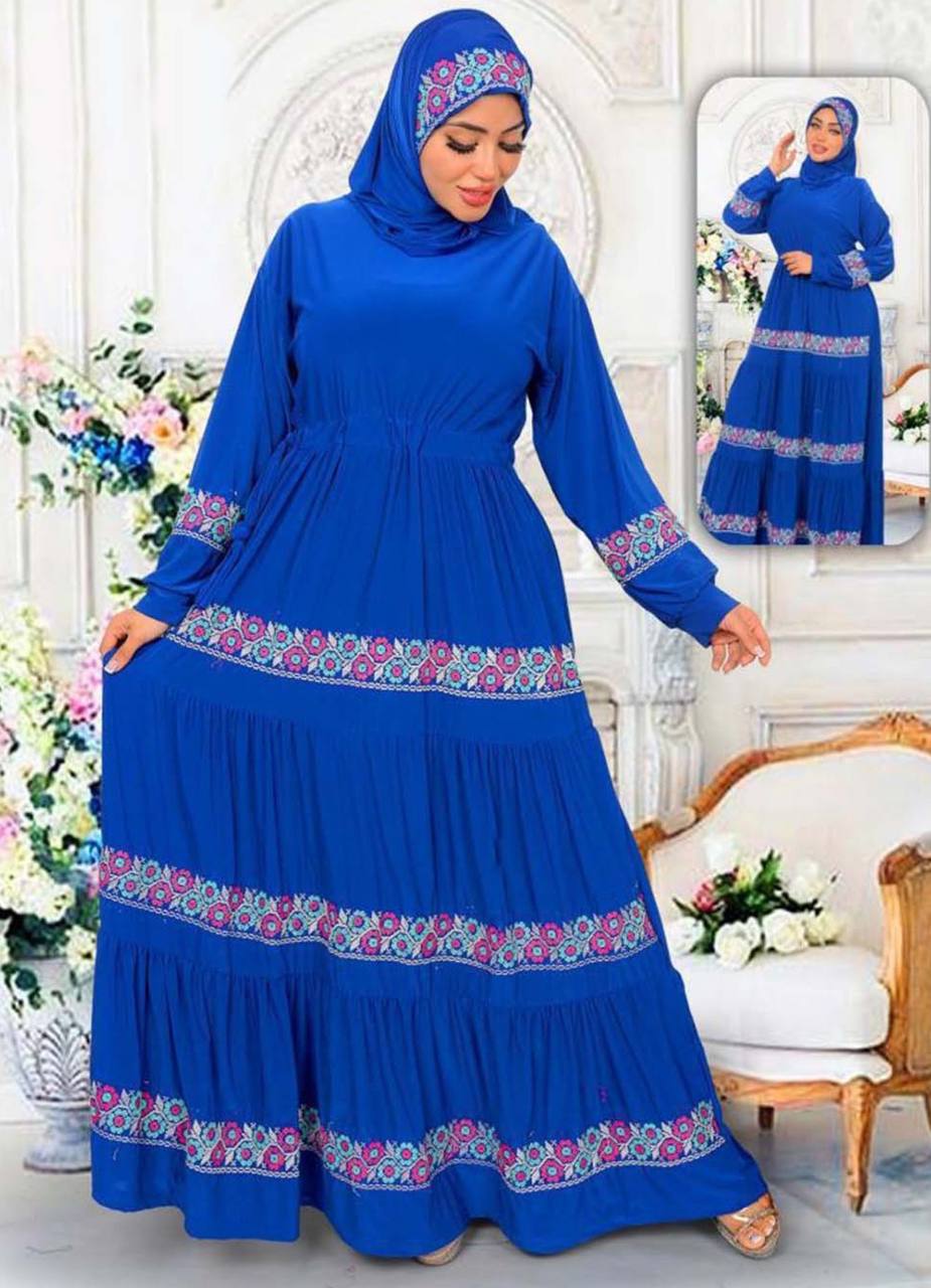M S Y من S103 فستان محجبات ازرق