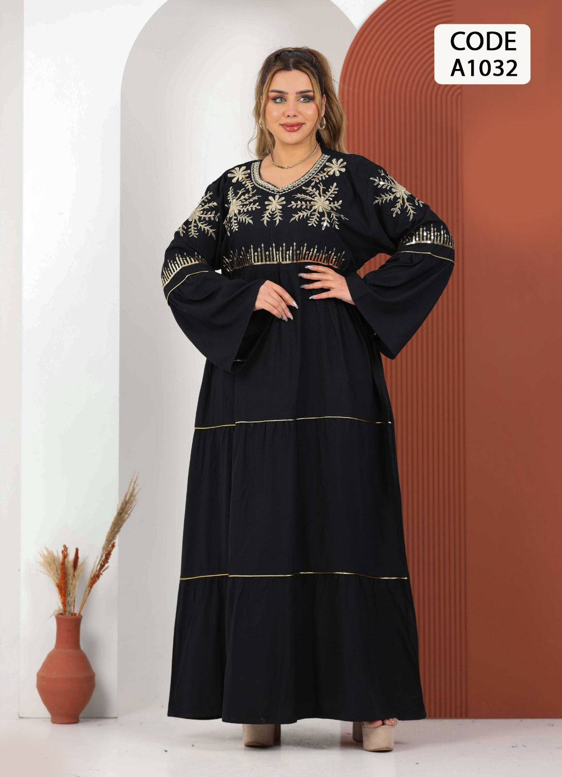 A1032 عبايه استقبال قطن كود