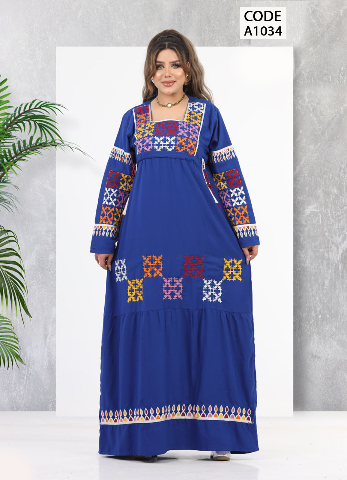 A1034 عبايه استقبال قطن كود