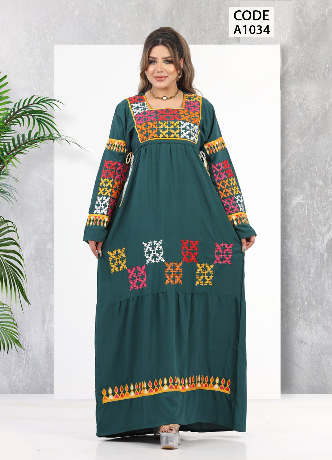 A1034 عبايه استقبال قطن كود