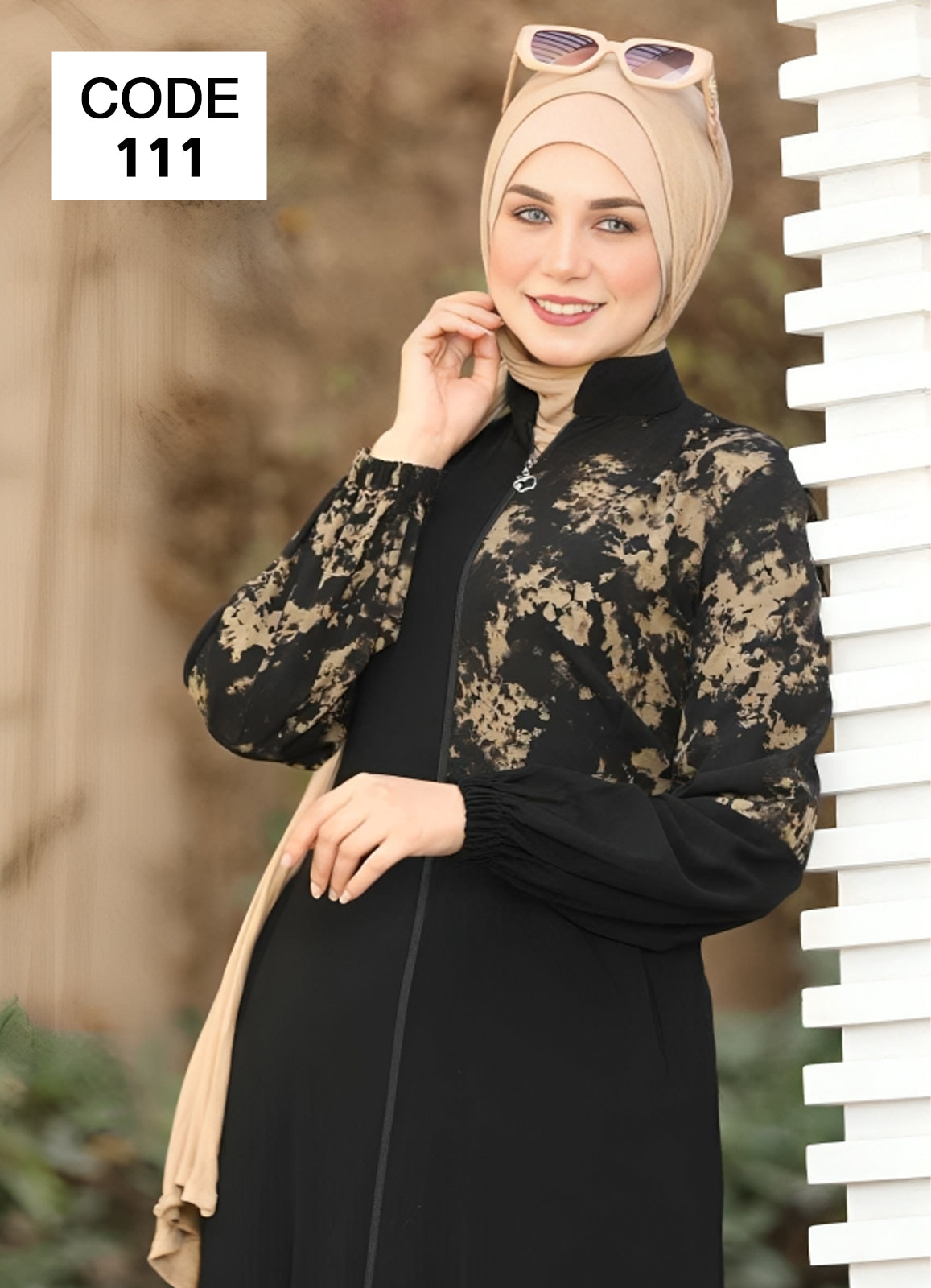 عباية خليجي سوداء حرير خروج حريمى كود 111