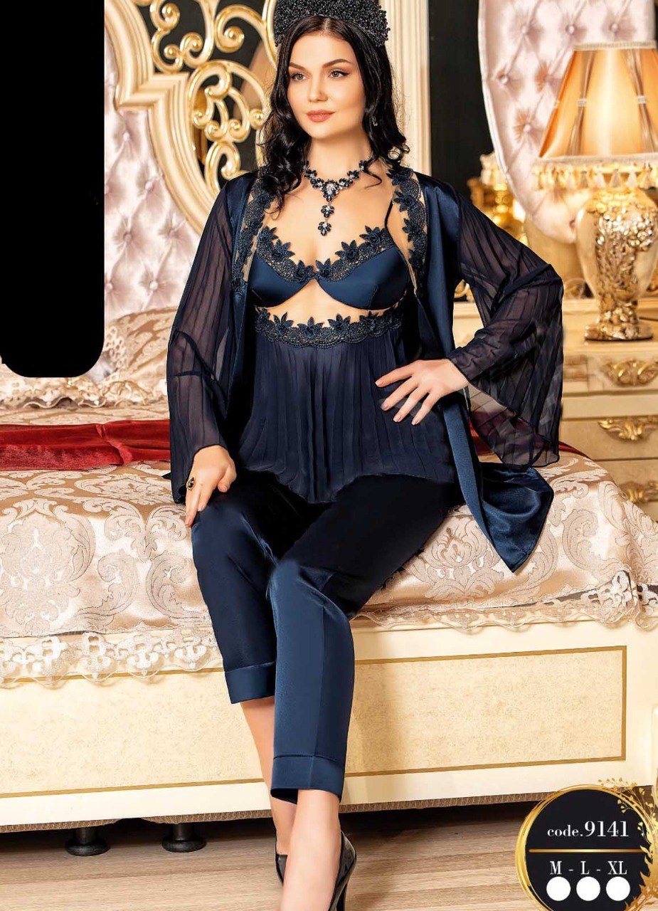 M S Y طقم 3 قطع تركى ساتان 9141 من