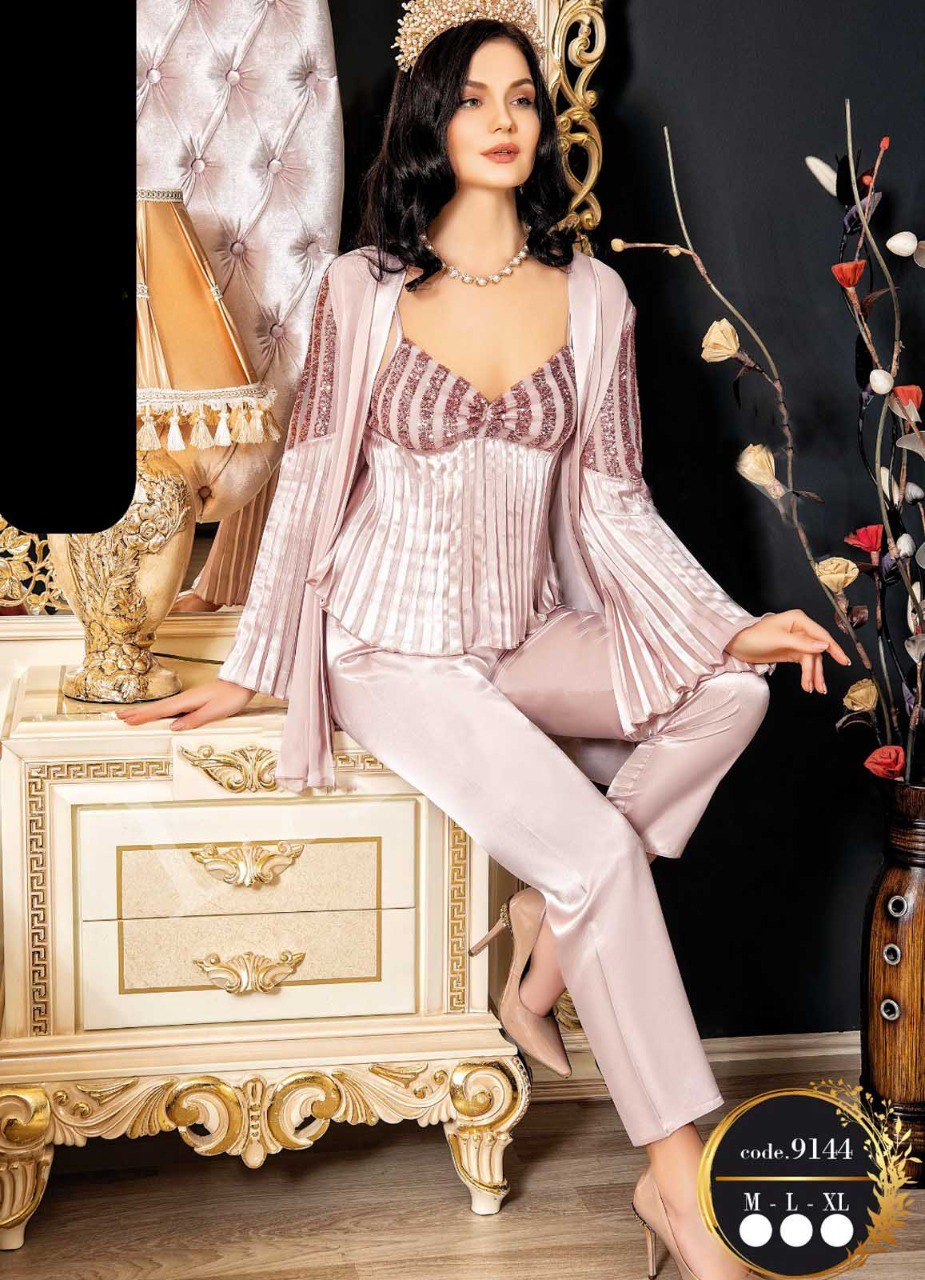 M S Y طقم 3 قطع تركى ساتان 9144 من