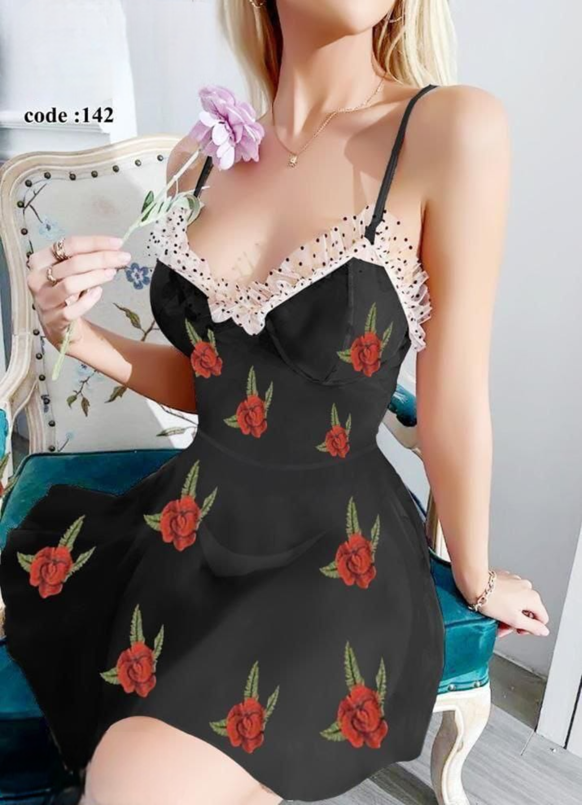 لانجرى شيفون فري سايز كود 142