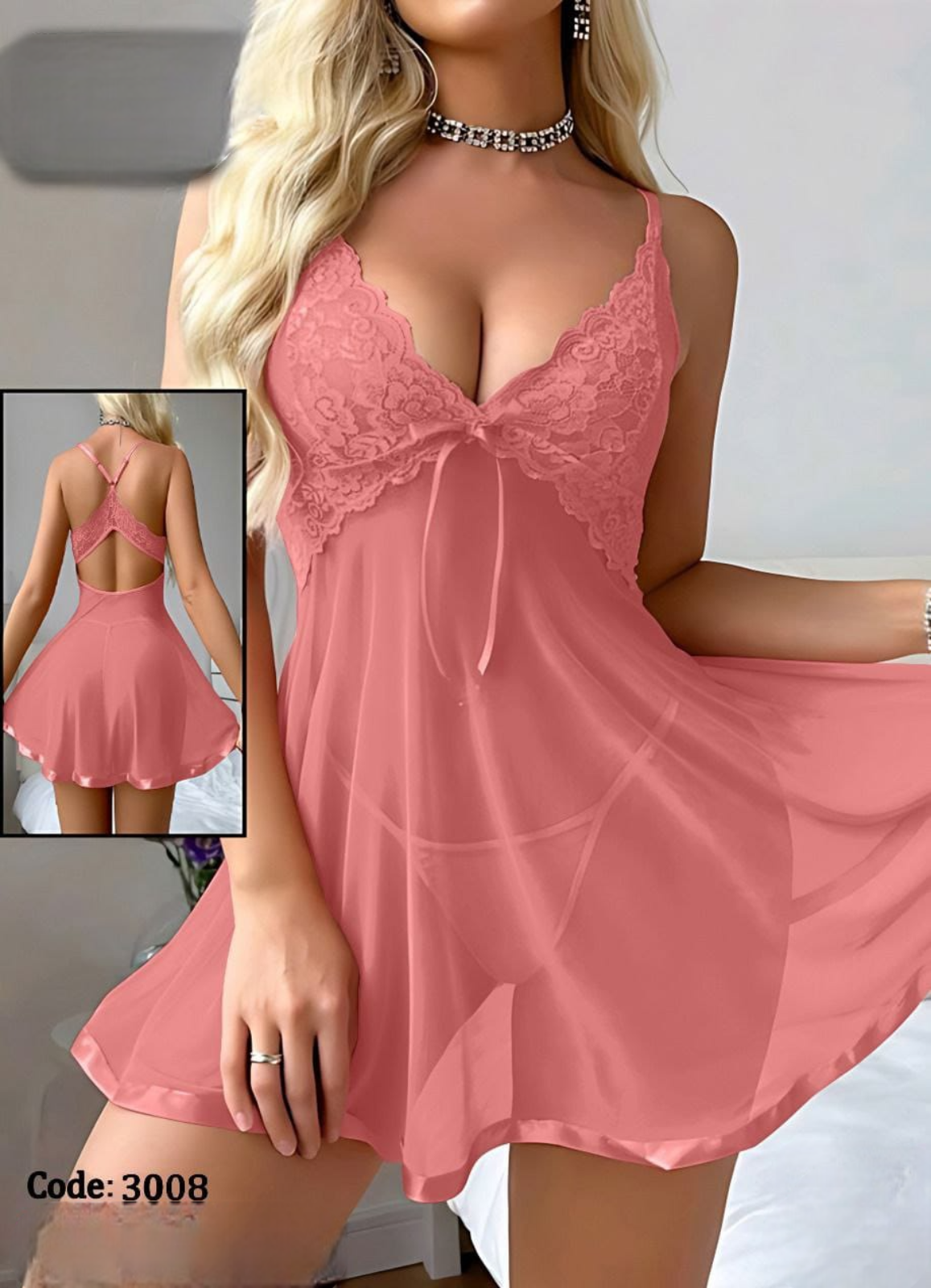 3008 لانجرى شيفون فري سايز كود