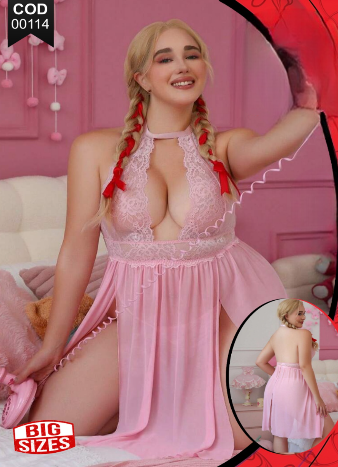 00114 لانجرى شيفون بيج سايز كود