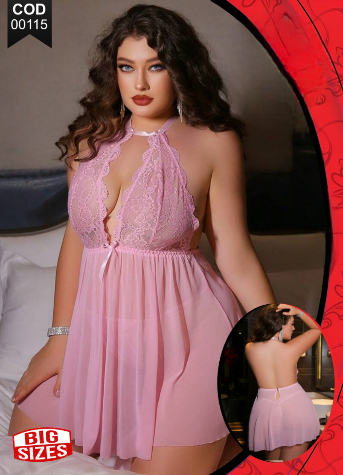 00115 لانجرى شيفون بيج سايز كود