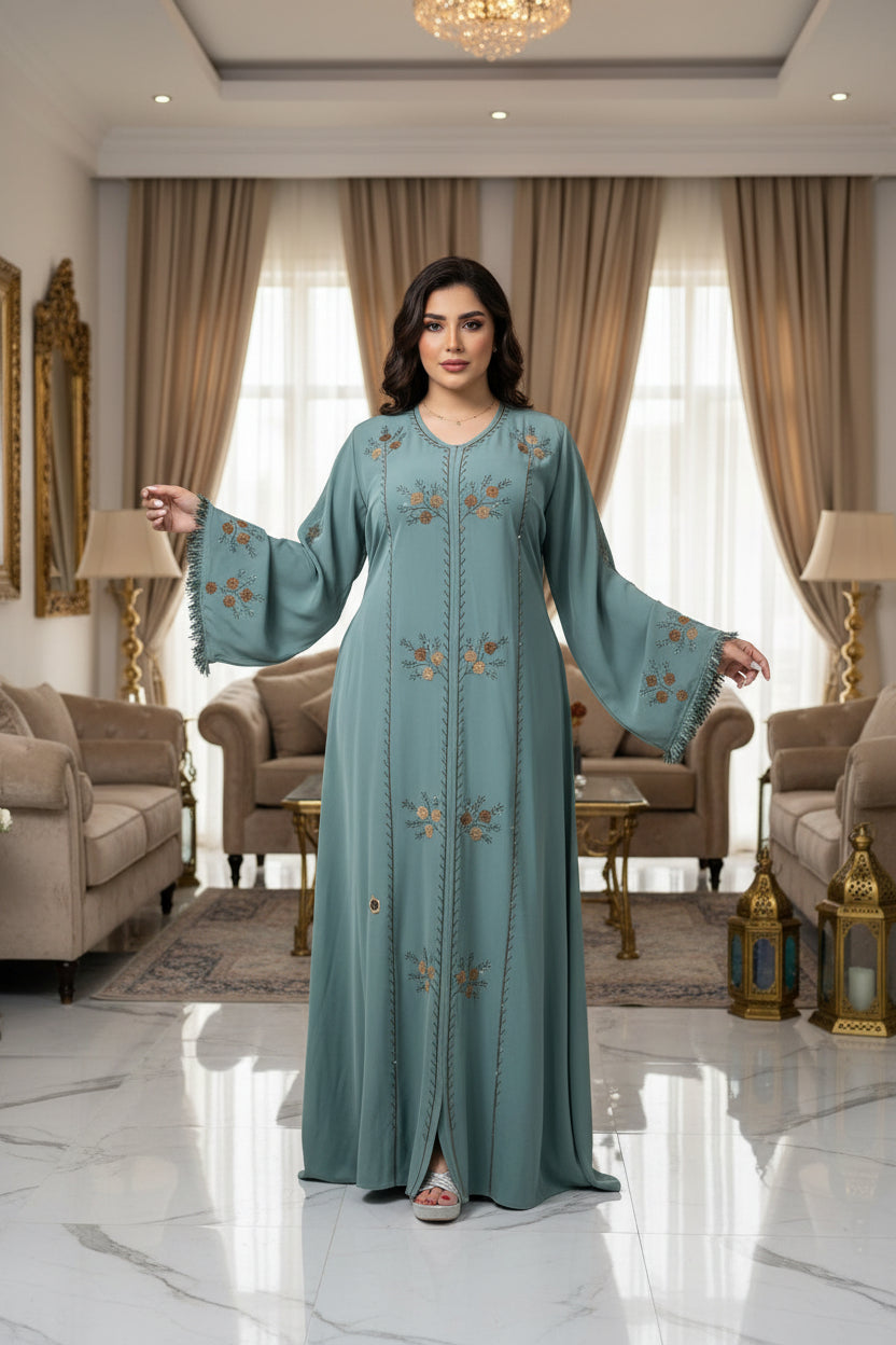 عباية خليجي حرير خروج حريمى كود 3030