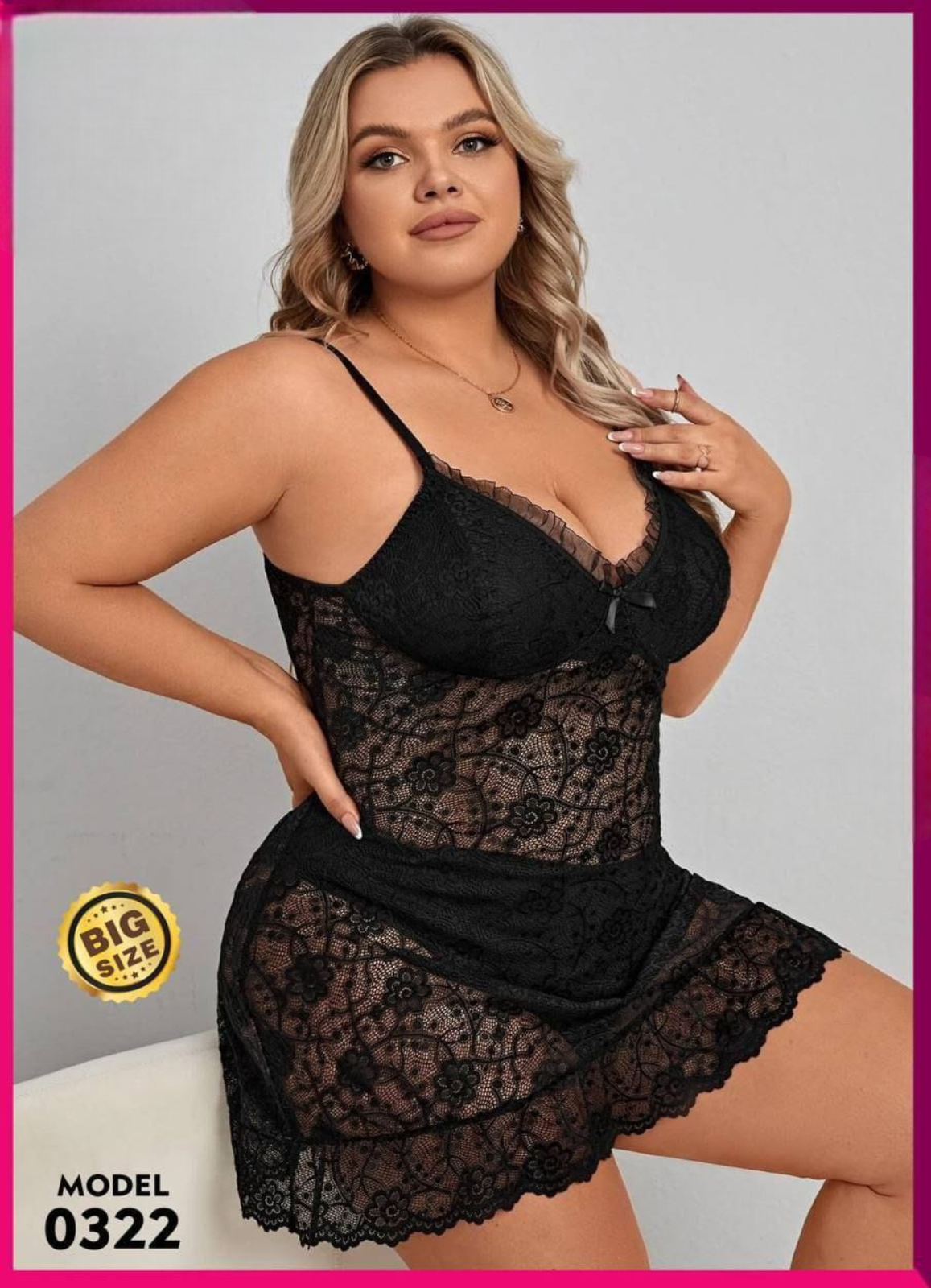 0322 لانجرى شيفون بيج سايز كود