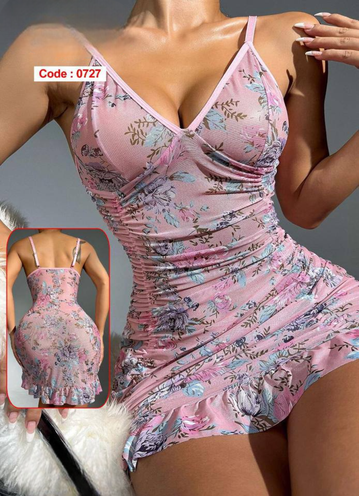 لانجرى شيفون فري سايز كود 0727