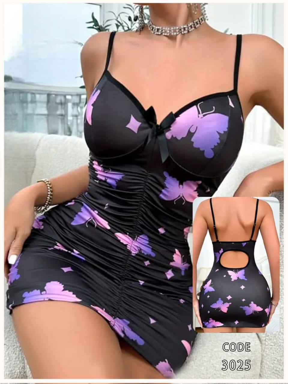 لانجرى شيفون فري سايز كود 3025