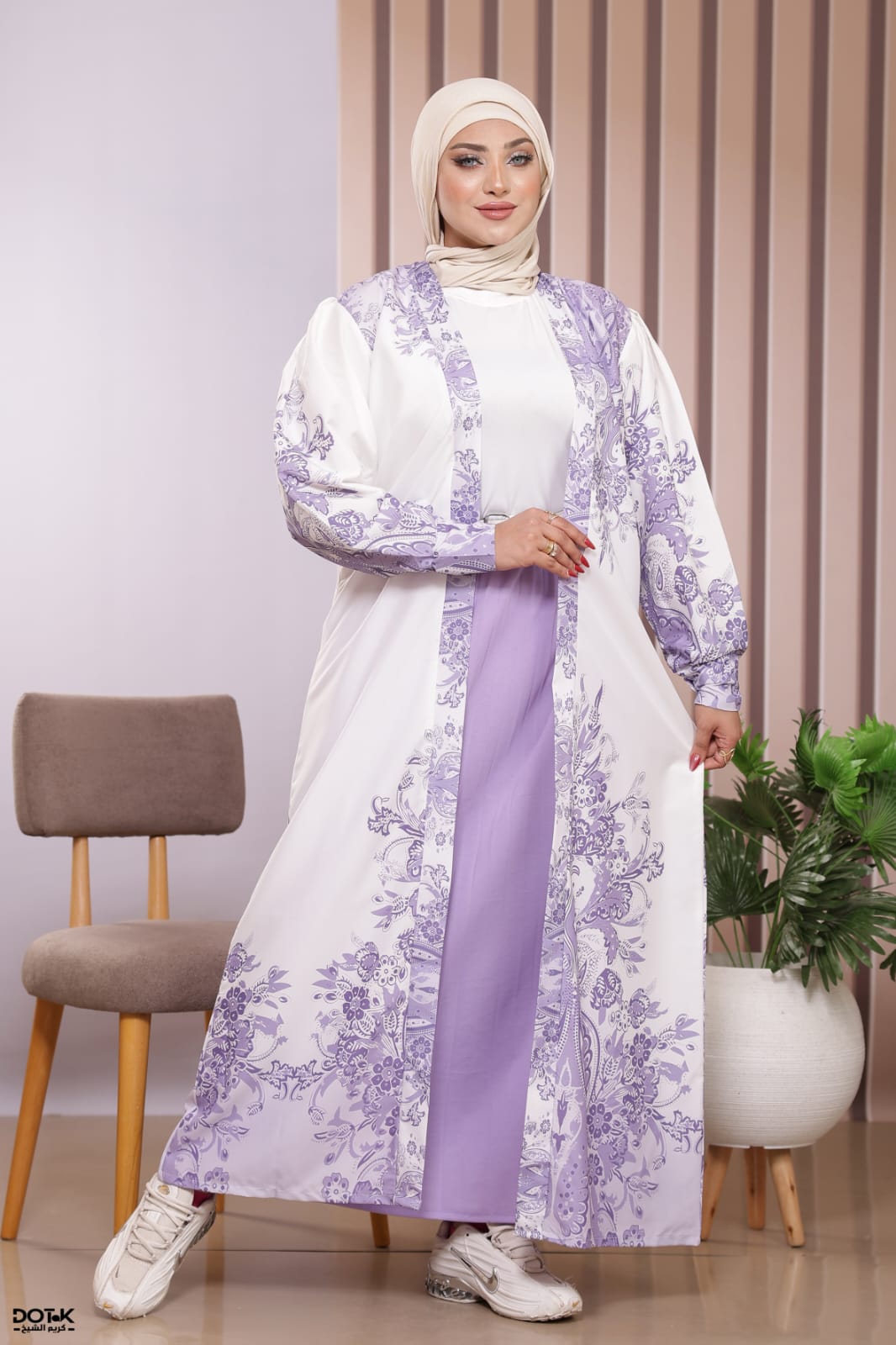 A3045 طقم خروج محجبات 4 قطعة حريمى كود