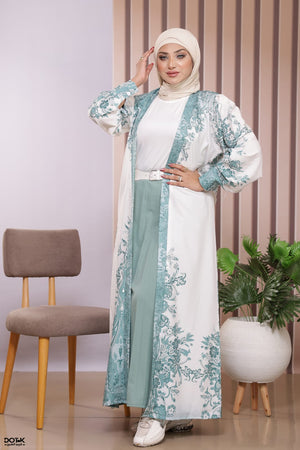 A3045 طقم خروج محجبات 4 قطعة حريمى كود