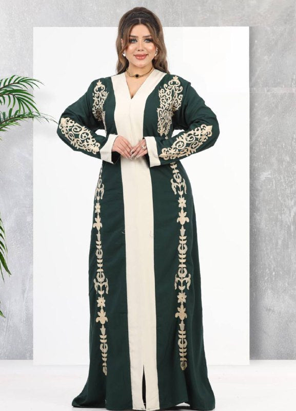 لون اخضر A100 عبايه منزلي كود