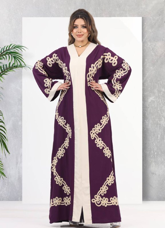 لون موف A102 عبايه منزلي كود