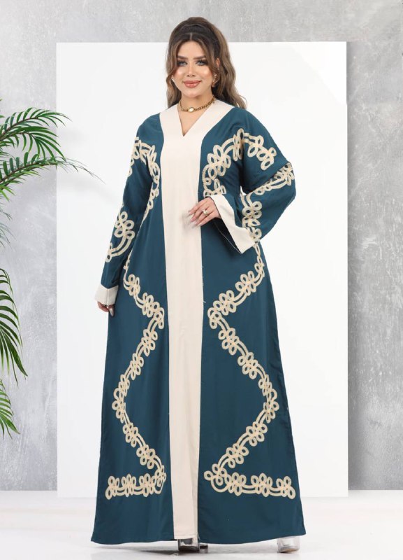 لون بترولي A102 عبايه منزلي كود