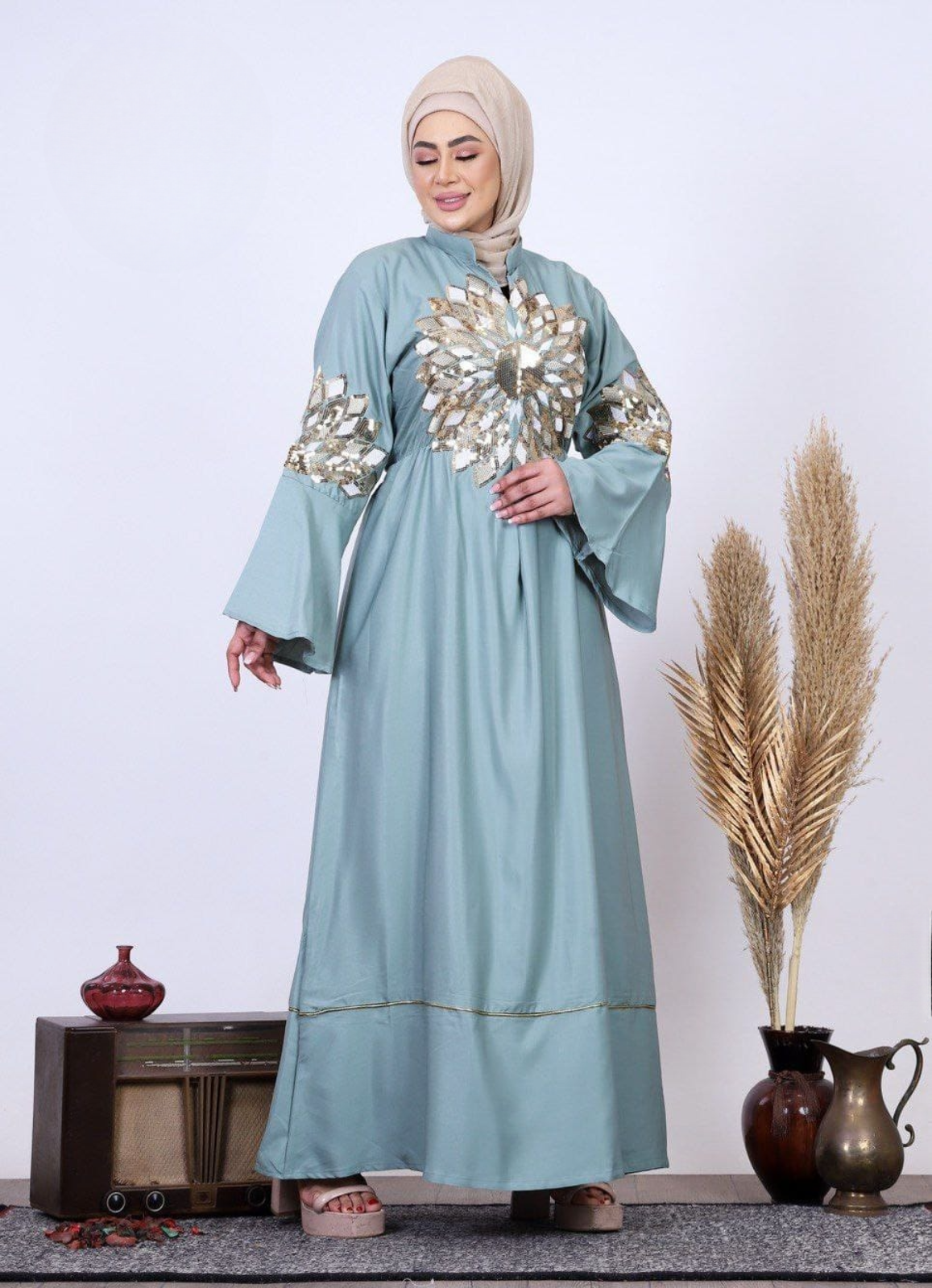 A1029 عبايه استقبال قطن كود