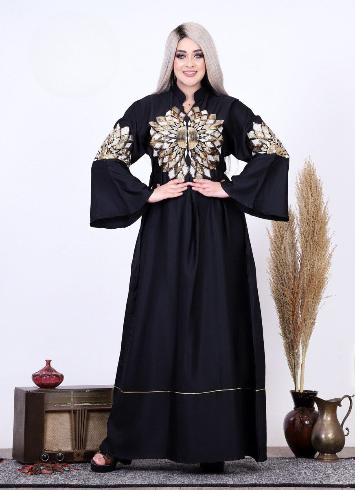 A1029 عبايه استقبال قطن كود