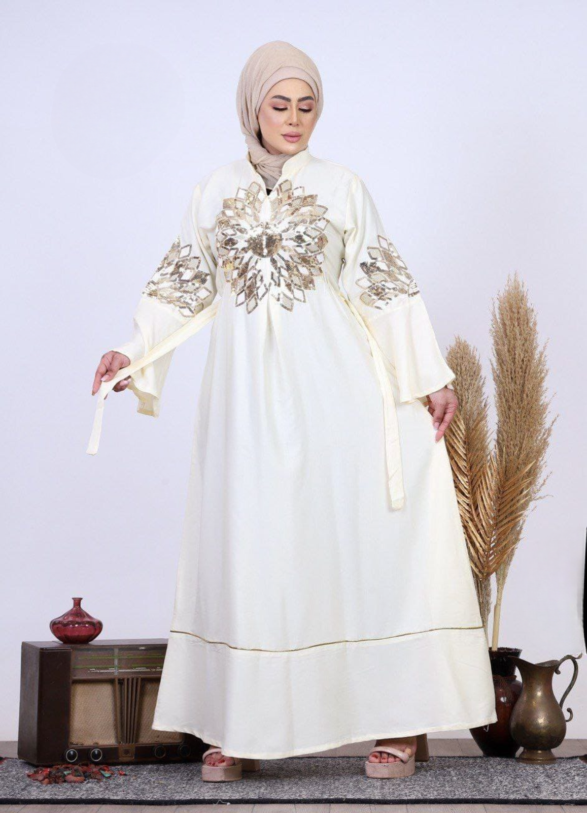 A1029 عبايه استقبال قطن كود