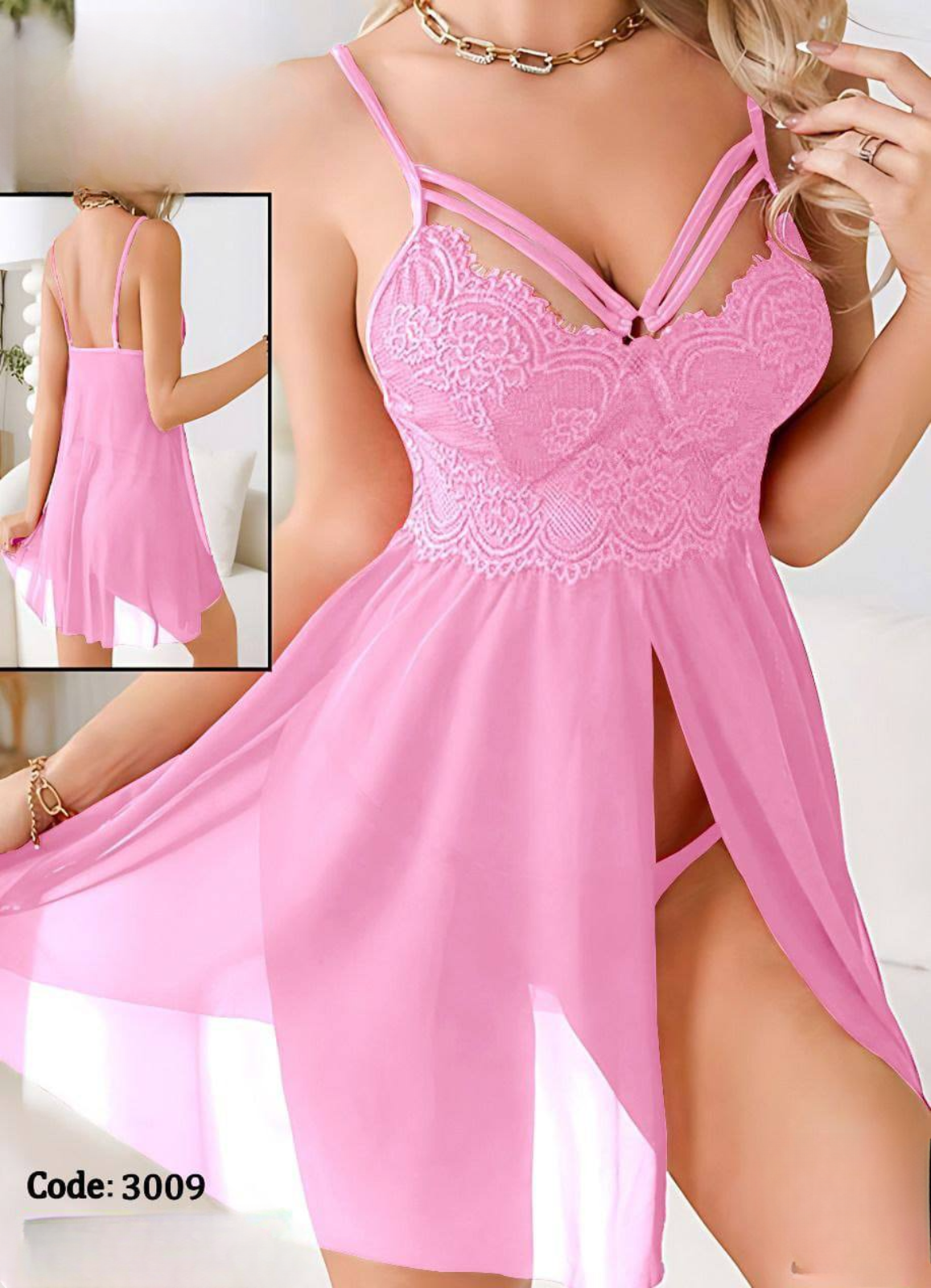 3009 لانجرى شيفون فري سايز كود