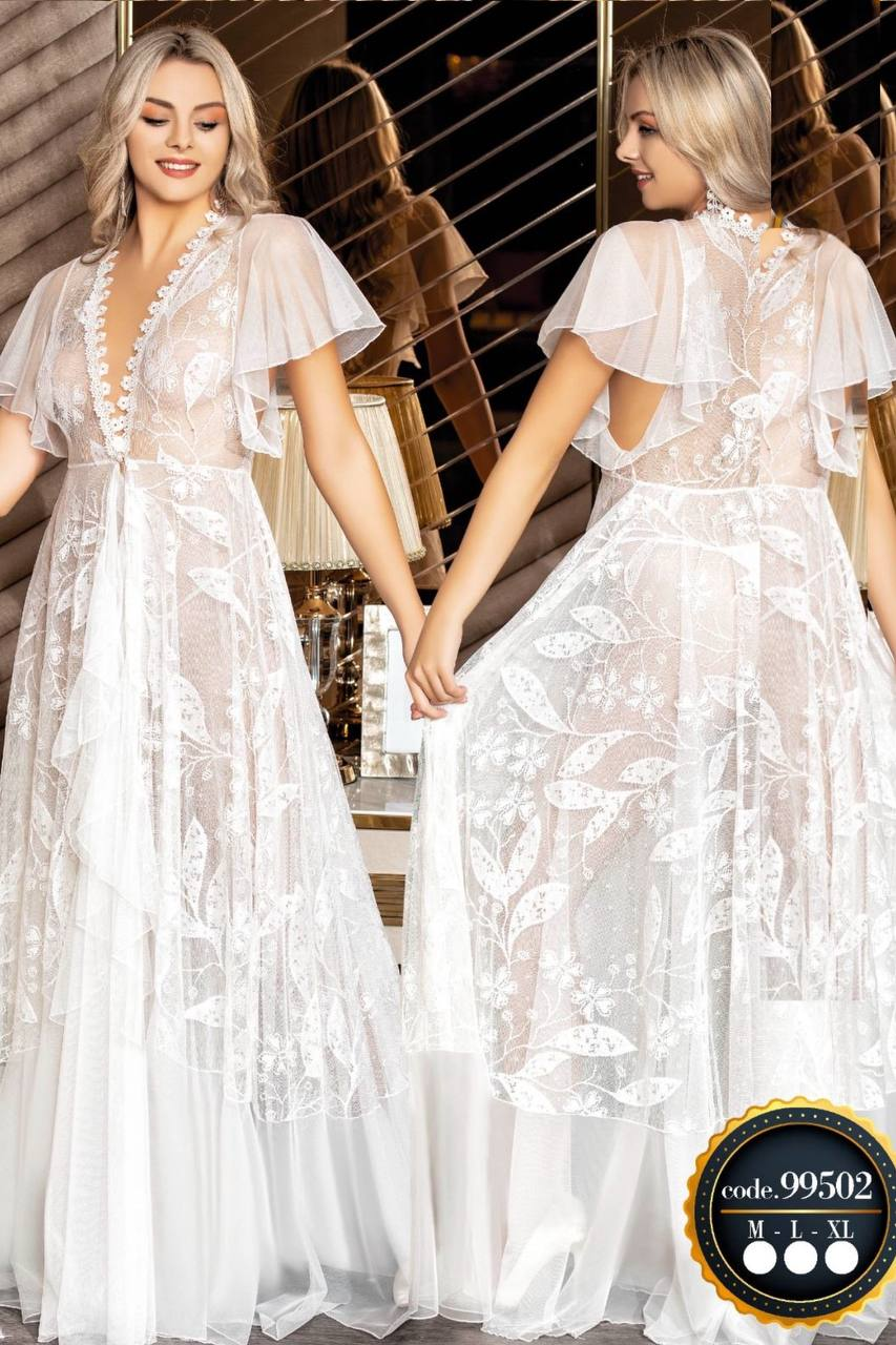 لانجرى تركى ساتان طويل 99502 من لبسي