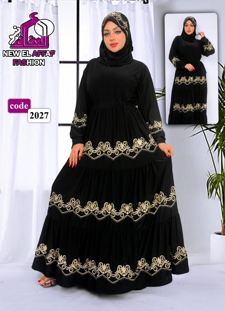 فستان محجبات 8001 اسود من لبسي