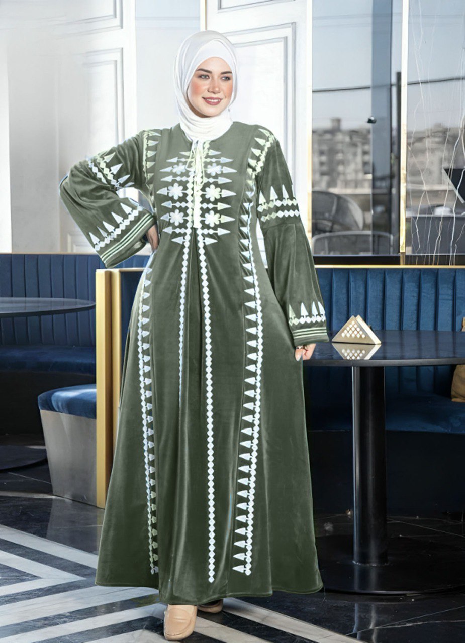 عباية بيتي شتوي قطيفة 6069