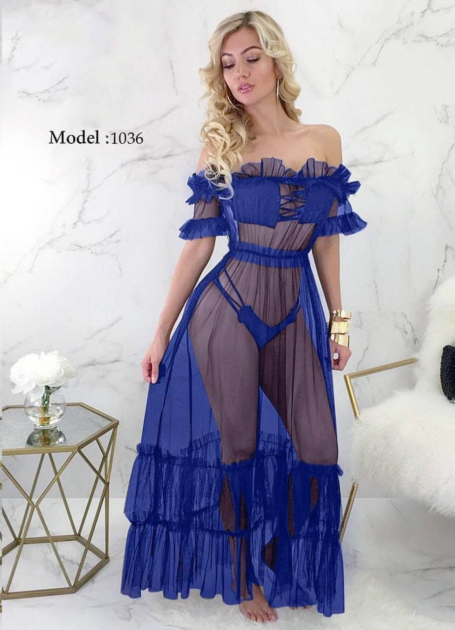 لانجرى شيفون فري سايز كود 1036