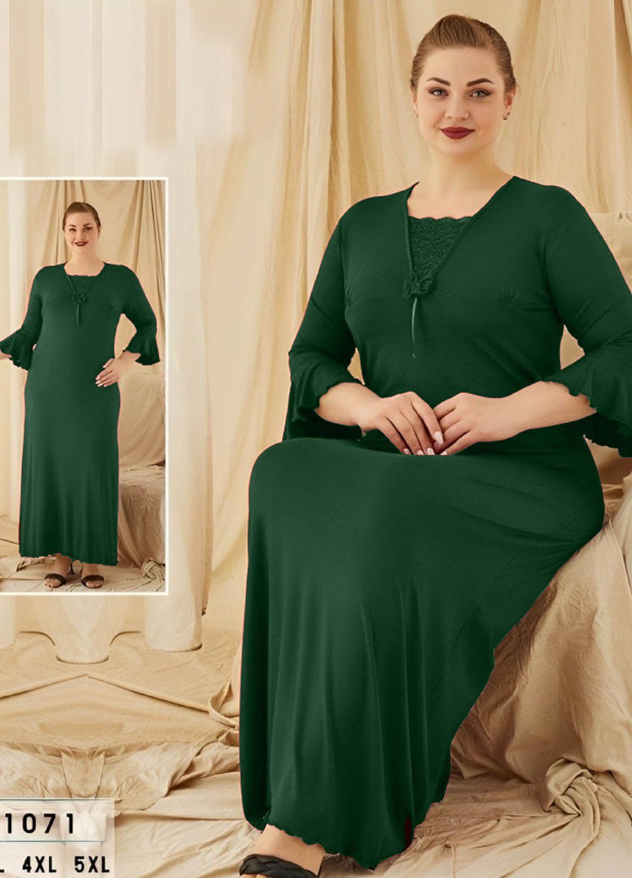 M S Y عبايه منزلي لون اخضر بيج سايز تركي صيفي 1071 من