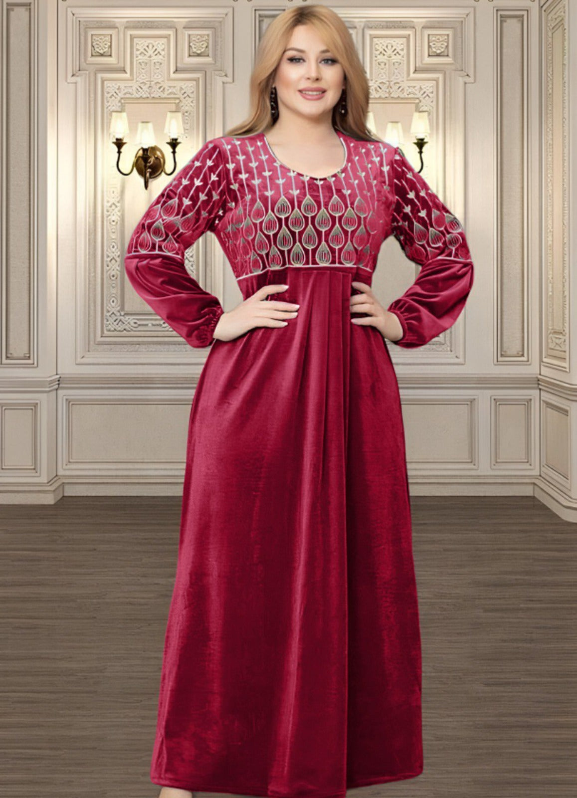 عباية بيتي شتوي قطيفة 6047