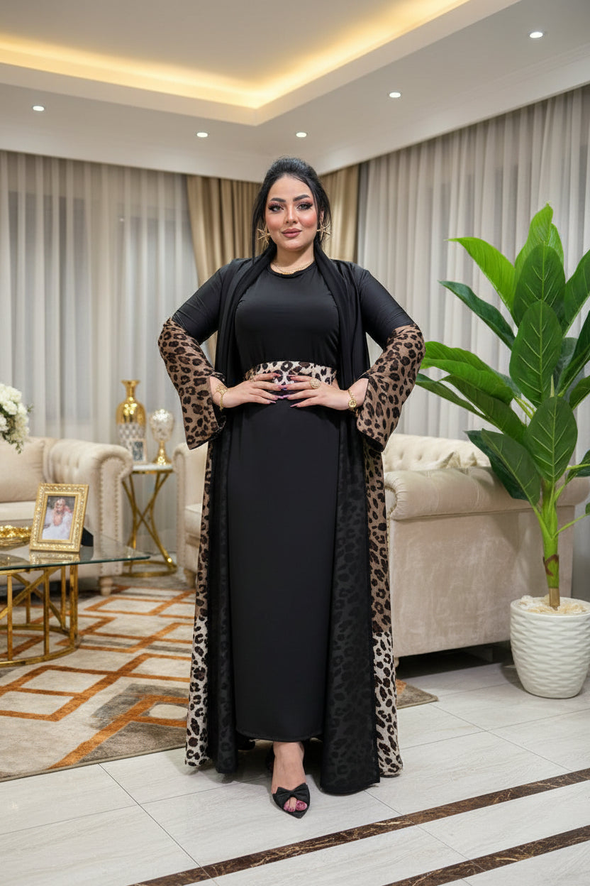 عبايه شيفون تيجر استر تلبس فيزرنً كود 1151